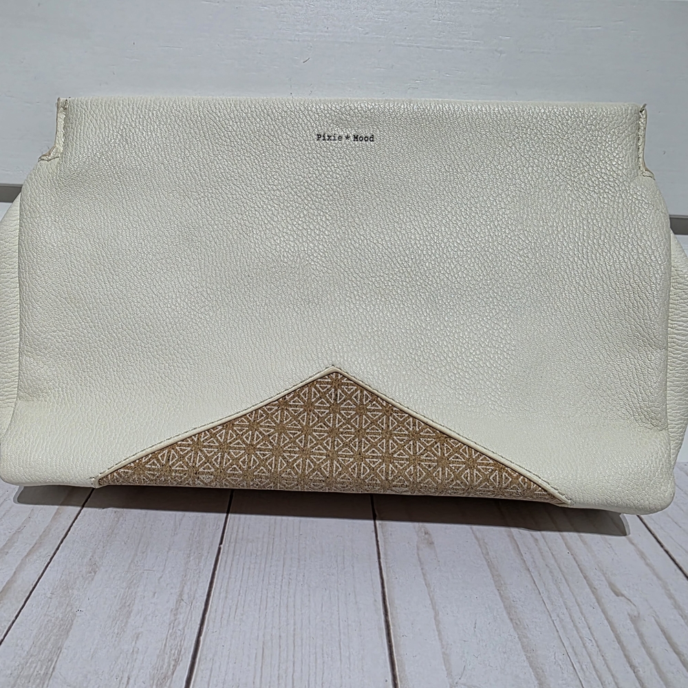 Pixie Mood Cream and Tan Clutch